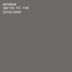 #6D6B68 - Dove Gray Color Image